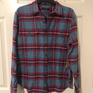 NWT Lucky Brand Men’s Classic Fit Plaid Flannel Button Down Size M